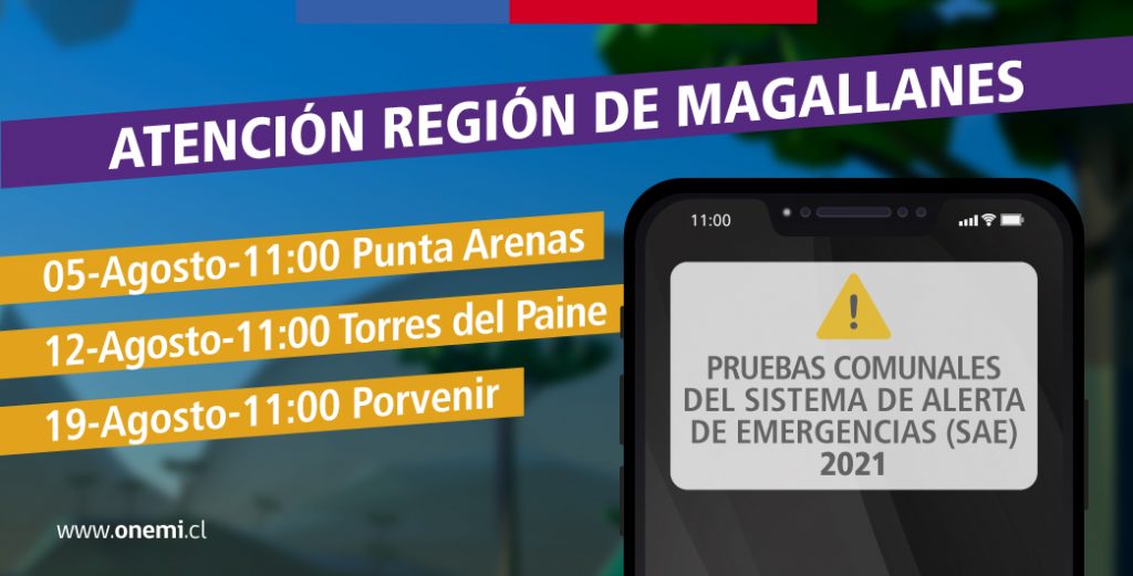 Onemi Magallanes Iniciar Pruebas Del Sistema De Alerta De Emergencia